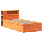 Bed Frame without Mattress Wax Brown 100x200 cm Solid Wood Pine 3323433