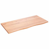 Bathroom Countertop Light Brown 100x50x2 cm Treated Solid Wood 3156131