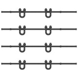 Sliding Door Hardware Kit 400 cm Steel Black 3295754