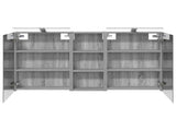 Bathroom Cabinet Set 3 pcs 130 x 14.5 x 70 cm Engineered wood 3403773