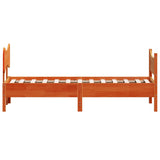Bed Frame without Mattress Wax Brown 75x190 cm Small Single Solid Wood Pine 3216407