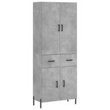 Highboard Concrete Grey 69.5x34x180 cm Engineered Wood 3198157