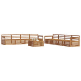 Outdoor Sofa Set 9 pcs Natural Solid Acacia Wood 3373204