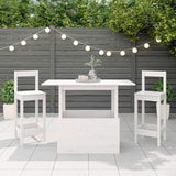 Garden Table White 100x50x75 cm Solid Wood Pine 844909