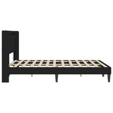 Bed Frame with LED Strip Lights Black 135 x 190 cm Faux Leather 42027994