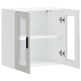 Kitchen Wall Cabinet with Glass Door Porto High Gloss White 854149