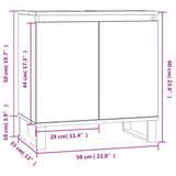 Bathroom Cabinet High Gloss White 58x33x60 cm Engineered Wood 831590