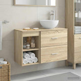 Bathroom Furniture Set 2 pcs Sonoma Oak Engineered Wood 3403866