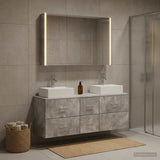 Bathroom Furniture Set 4 pcs Concrete Grey 103.5 x 15.5 x 70 cm 3406826