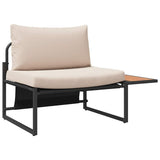Garden Sofa Set 2 pcs Taupe Steel 42004142