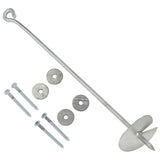 ZNTS Earth Anchors 10 pcs 10x60 cm Galvanised Metal 145503