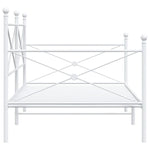Day Bed without Mattress White 107x203 cm Steel 4104685