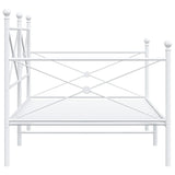 Day Bed without Mattress White 107x203 cm Steel 4104685