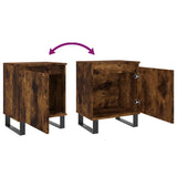 Bedside Cabinets 2 pcs Smoked Oak 40x30x50 cm Engineered Wood 826855