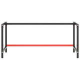 Work Bench Frame Matte Black and Matte Red 180x57x79 cm Metal 151457