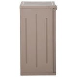 Garden Storage Cabinet Brown 65x45x88 cm PP Wood Look 151239