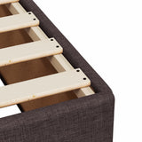 Box Spring Bed with Mattress Dark Brown 180x200 cm Fabric 3285970