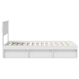 Bed Frame with Headboard White 90 x 200 cm Solid Pine Wood 3409807