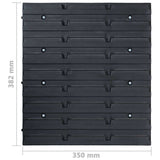 136 Piece Storage Bin Kit with Wall Panels Red and Black 150815