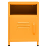 Nightstand Mustard Yellow 35x35x51 cm Steel 336218