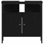 Bathroom Furniture Set 3 pcs Black oak 33 x 33 x 185.5 cm 3334397