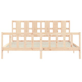Bed Frame without Mattress 200x200 cm Solid Wood Pine 3192251