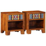 ZNTS Bedside Cabinet 2 pcs 40x35x45 cm Solid Wood Acacia 4016490