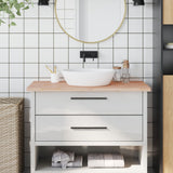 Bathroom Countertop 100x50x2.5 cm Solid Wood Beech 355989
