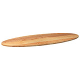 Table Top Light Brown 140x60x2 cm Solid Wood Oak Oval 4009048
