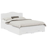 Bed Frame with Headboard White 140 x 200 cm Engineered Wood 3413184