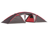 4-6 Man Family Camping Tent w/ 2 Bedrooms and a Living Room, Waterproof Tunnel Tent w/ Sewn In T3398P349063