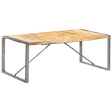 Dining Table 200x100x75 cm Solid Rough Mango Wood 321565