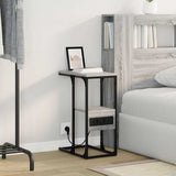 Bedside Cabinet Grey sonoma 41.5 x 26 x 60.5 cm Engineered wood 859608