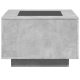 ZNTS Coffee Table with LED Concrete Grey 60x60x40 cm Engineered Wood 847570