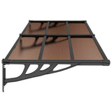 Door Canopy Black 239x90 cm Polycarbonate 153700