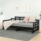Pull-out Day Bed without Mattress Black 2x cm 820346