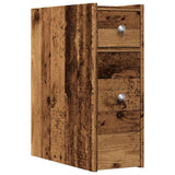 Narrow Bathroom Cupboard with Wheels Old Wood Engineered Wood 855293
