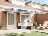 Retractable Awning Blue 400 x 200 cm Fabric 3329765