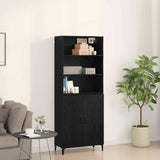 Highboard Black Oak 69.5 x 32.5 x 180 cm Engineered Wood 3332504
