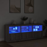 Sideboard with LED Lights Grey Sonoma 181.5x37x67 cm 3209007