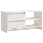 TV Cabinet White 80x31x39 cm Solid Pinewood 809895