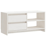 TV Cabinet White 80x31x39 cm Solid Pinewood 809895