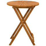 Folding Garden Table Natural 60 x 75 cm Solid Acacia Wood 42024978