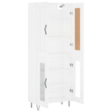Highboard White 69.5x34x180 cm Engineered Wood 3199649