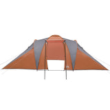 Family Tent Dome 6-Person Grey and Orange Waterproof 94345