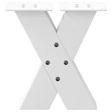 Coffee Table Legs X-Shaped 2 pcs White 40x cm Steel 4012933