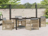 Garden Dining Set 5 pcs Beige Powder-Coated Steel 3380671