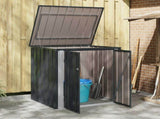 Garden Storage Box Black 101.5 x 82 x 100 cm Steel 42011280