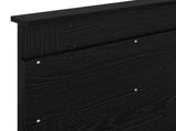 Bed Frame with Headboard Black 90 x 200 cm Solid Pine Wood 3409808