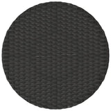 3 Piece Bistro Set with Cushions Black Poly Rattan 365225